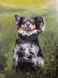 Gemälde, Tierporträt, Hund, gemalter Hund,